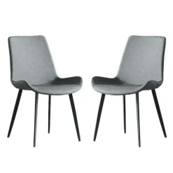 White Sintered Stone Dining Set with 4 Grey Chairs - 59"