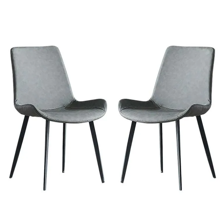 White Sintered Stone Dining Set with 4 Grey Chairs - 59"