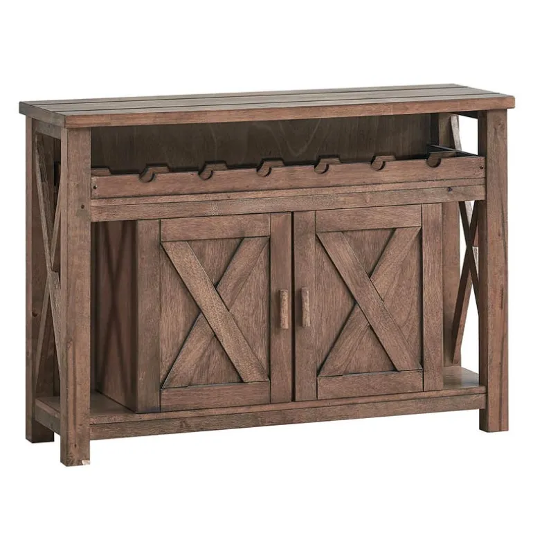 Wooden Buffet with a Wine Rack