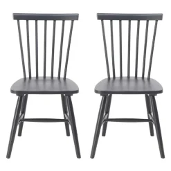 Wooden Chairs (Set of 2) - Black