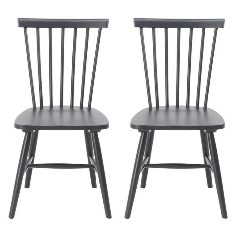 Wooden Chairs (Set of 2) - Black