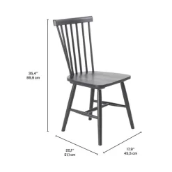 Wooden Chairs (Set of 2) - Black