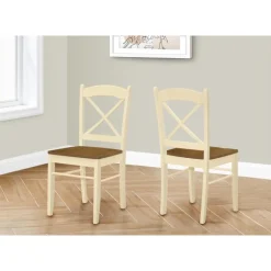 Wooden Chairs (Set of 2) - Cream - Monarch