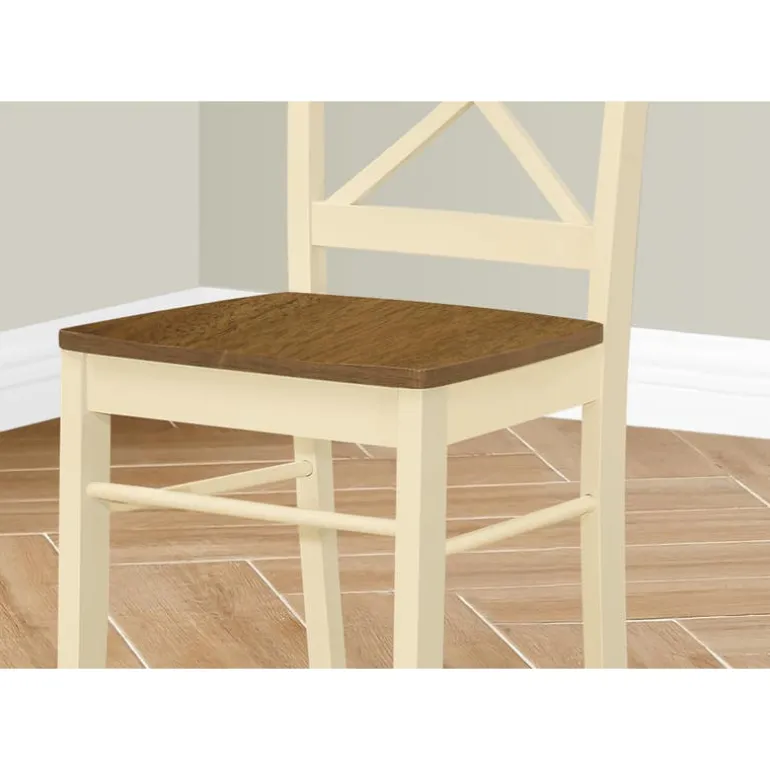 Wooden Chairs (Set of 2) - Cream - Monarch