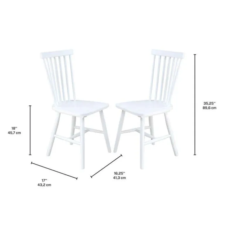 Wooden Chairs (Set of 2) - White