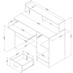Work desk with charging outlet - South Shore