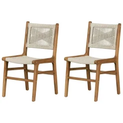 Woven Rope Chairs (Set of 2) - Cream