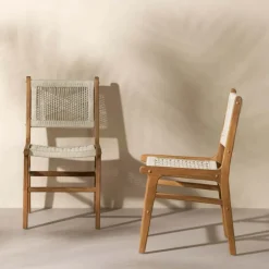 Woven Rope Chairs (Set of 2) - Cream